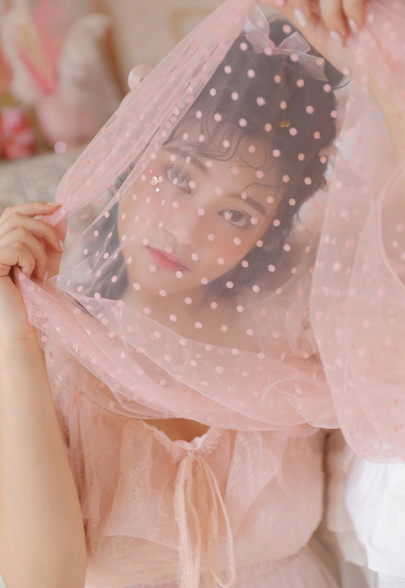 粉嫩少女蕾丝纱裙清纯动人写真