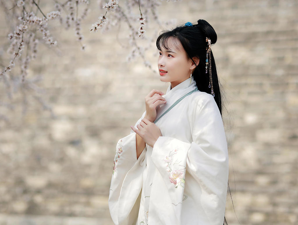 汉服美女长发及腰清新脱俗私拍