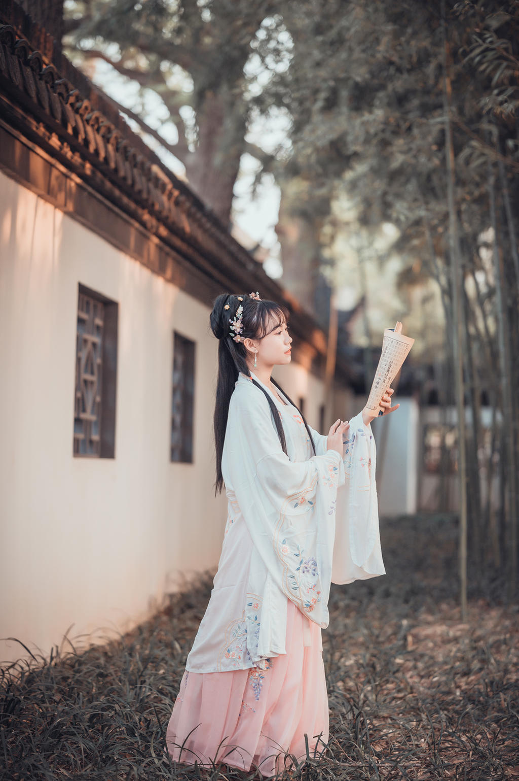 汉服美女饱读诗书气质文雅写真