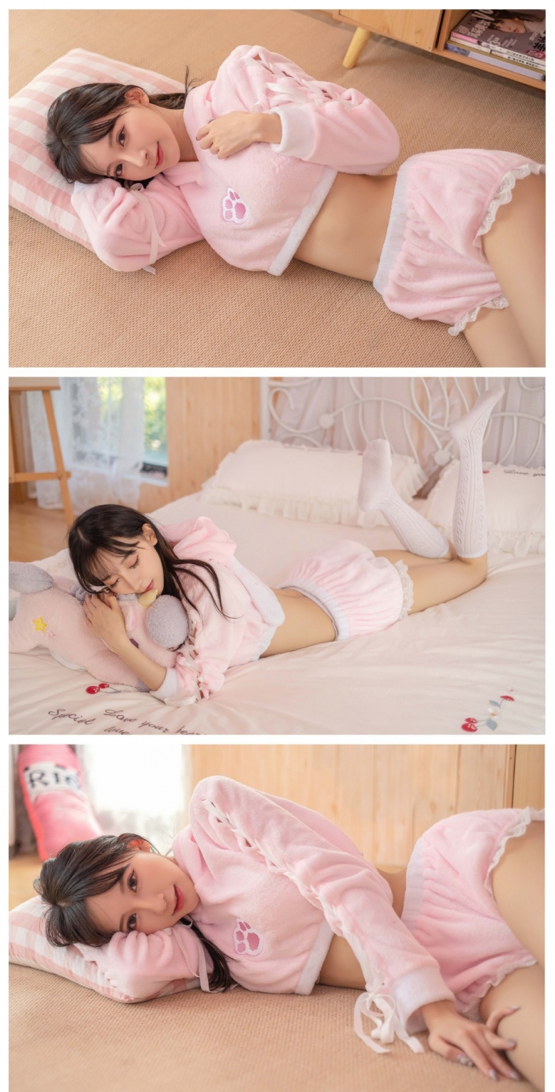 小蛮腰美女超短裤白丝美腿写真