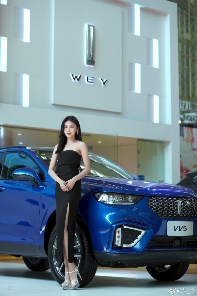 开叉长裙美女车模高跟美腿私拍