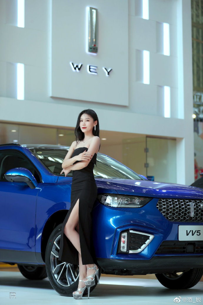 开叉长裙美女车模高跟美腿私拍