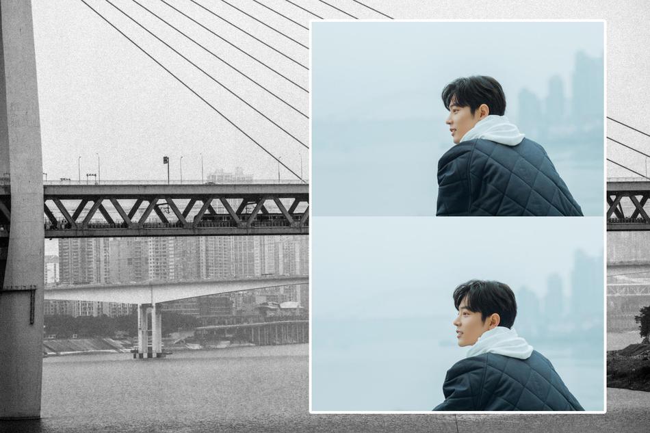 肖战与家乡合影充满烟火气写真