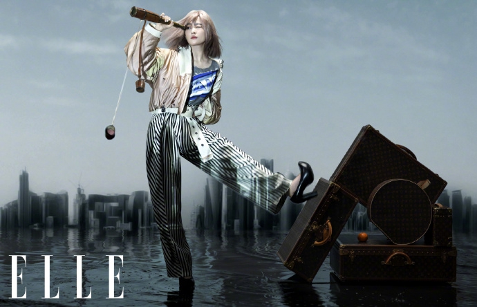 刘亦菲二次元粉发可甜可飒写真