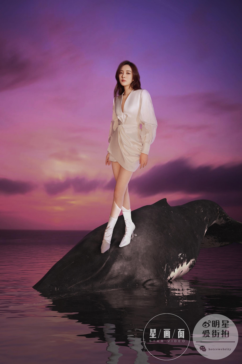 王晓晨黑白短裙气质优雅灵动写真