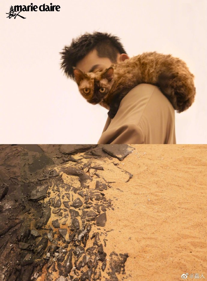 易烊千玺空气炸毛帅气十足写真