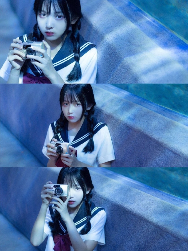 清纯水手服美少女水族馆私房照