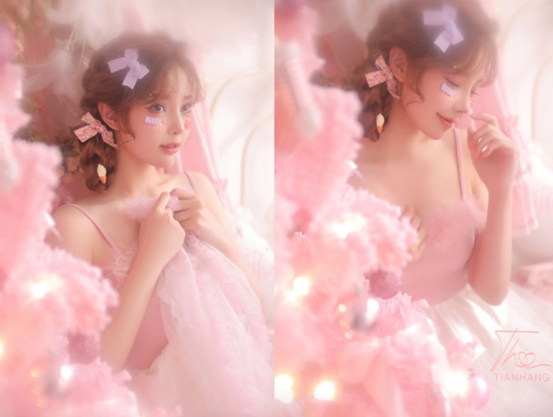 粉嫩小妹吊带短裙梦幻唯美写真