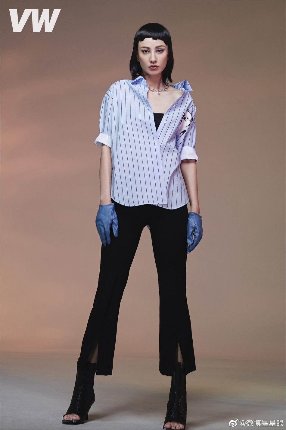 郑希怡非洲脏辫造型野性十足写真