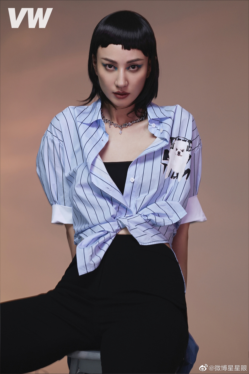 郑希怡非洲脏辫造型野性十足写真