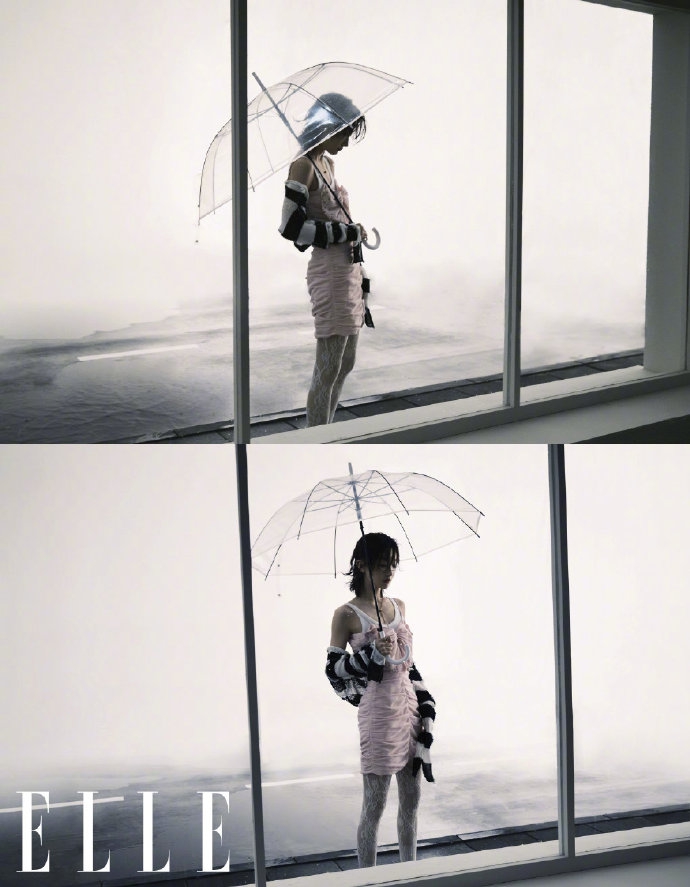 周冬雨贴墙闭眼电影感十足写真