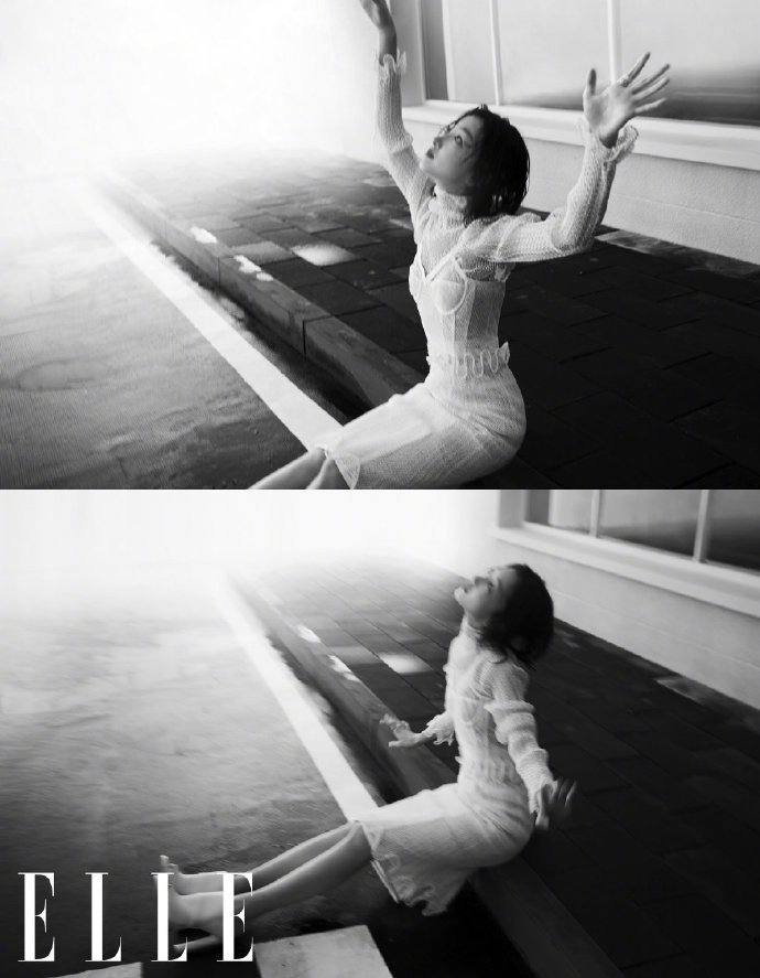 周冬雨贴墙闭眼电影感十足写真