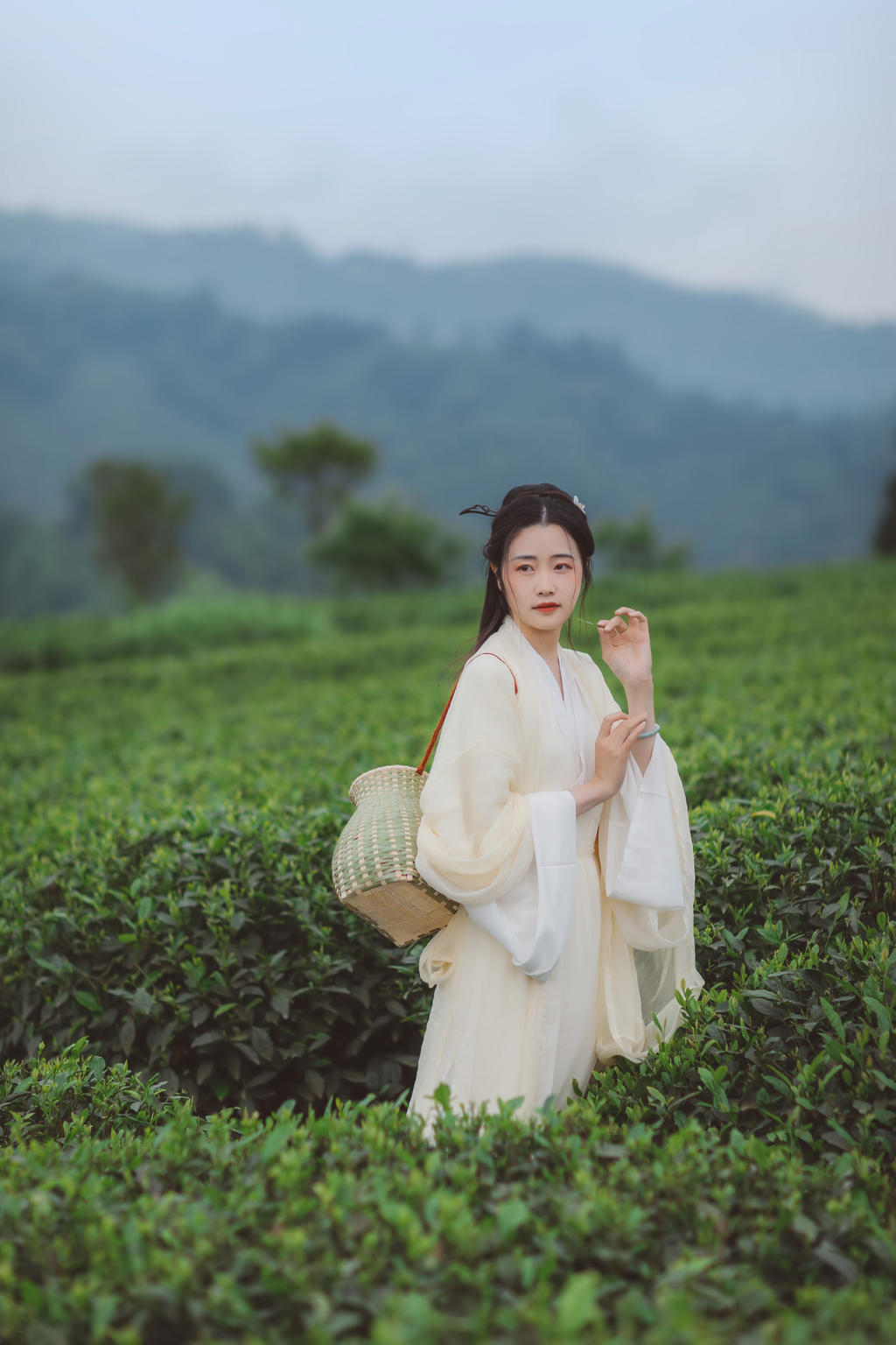 清丽秀雅的采茶女唯美古风摄影