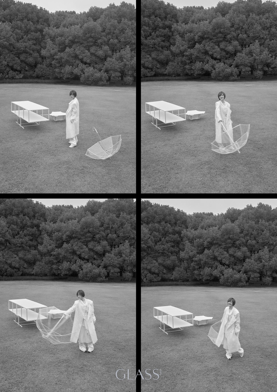 孙俪置身绿林感受自然杂志写真