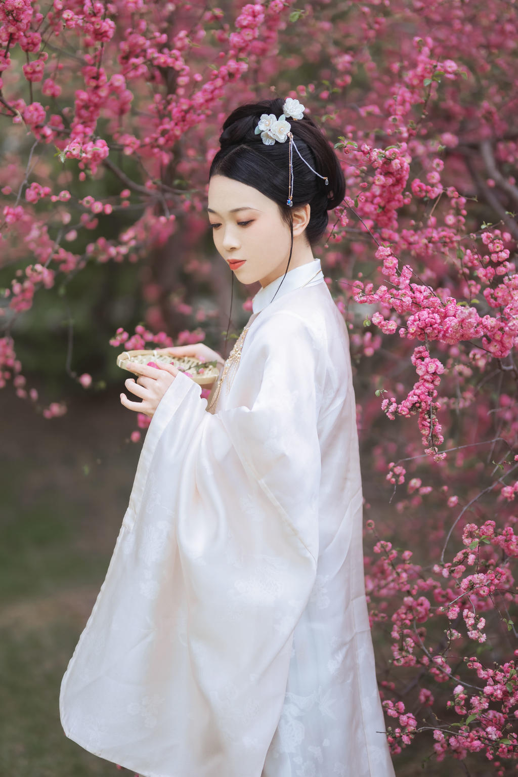 古装美女白衣飘飘端庄典雅图片