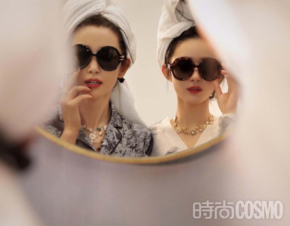 李冰冰赵丽颖穿睡衣戴墨镜写真