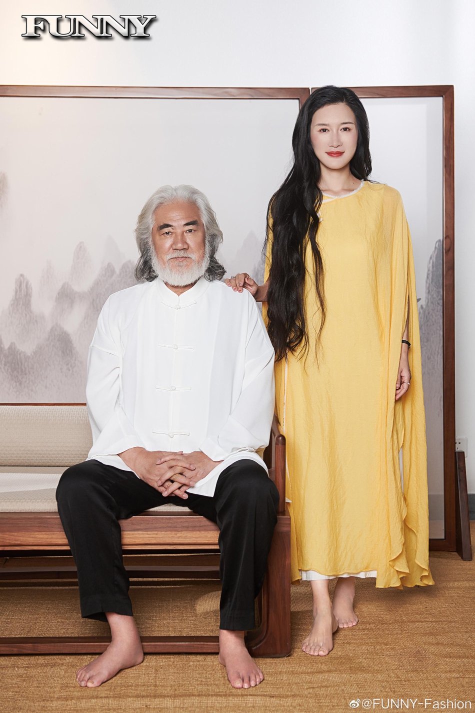 张纪中杜星霖古风装扮杂志写真